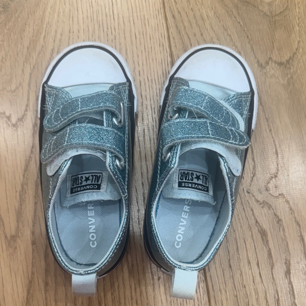 Converse Kids' Sparkling Teal Sneakers
